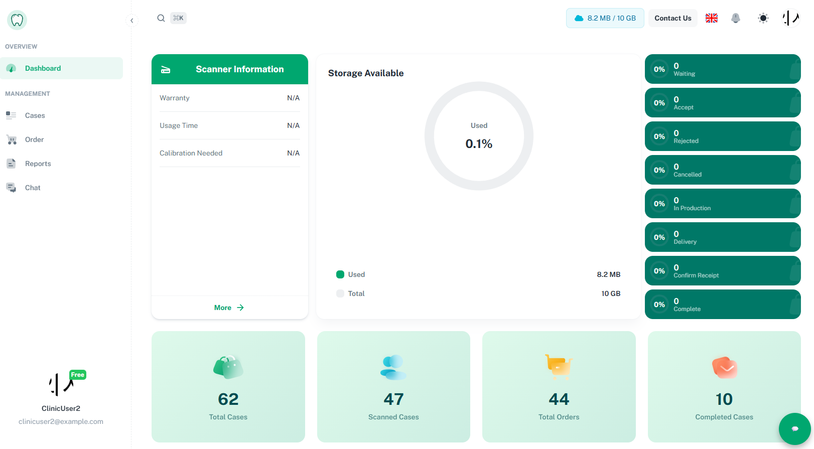 Inno3Dental Dashboard image 1